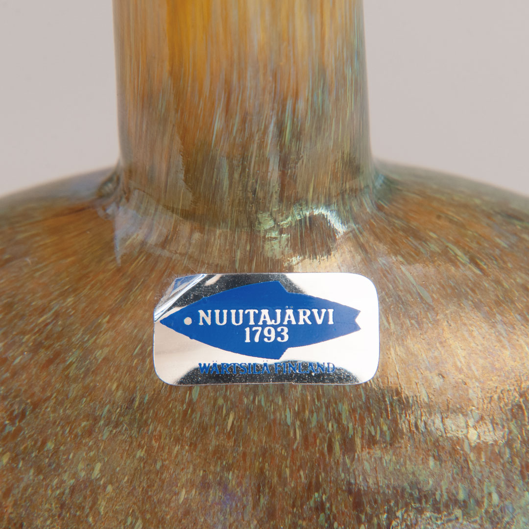 【ヴィンテージ】25 Mansikkapaikka フラワーベース H17cm グリーン(オイバ・トイッカ/Oiva Toikka)