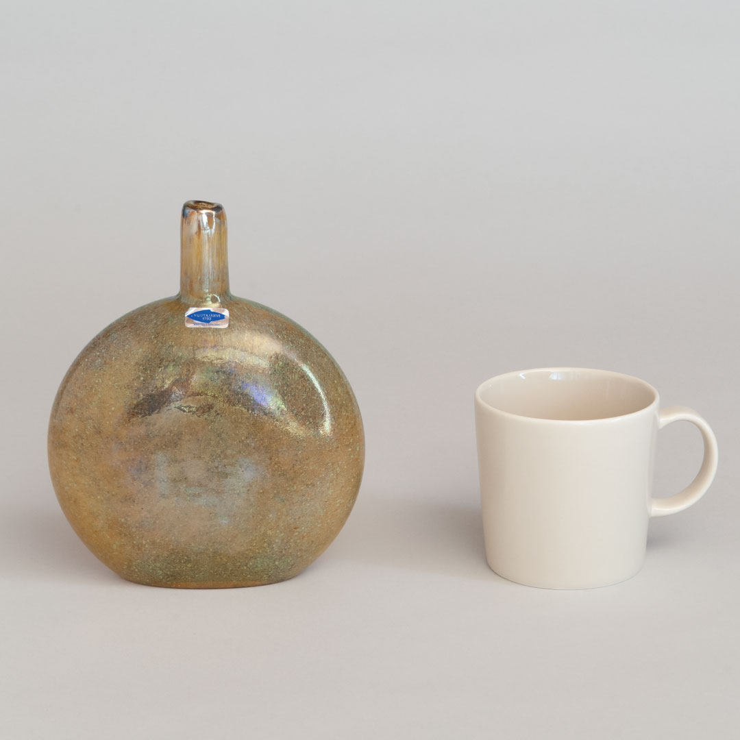 【ヴィンテージ】25 Mansikkapaikka フラワーベース H17cm グリーン(オイバ・トイッカ/Oiva Toikka)