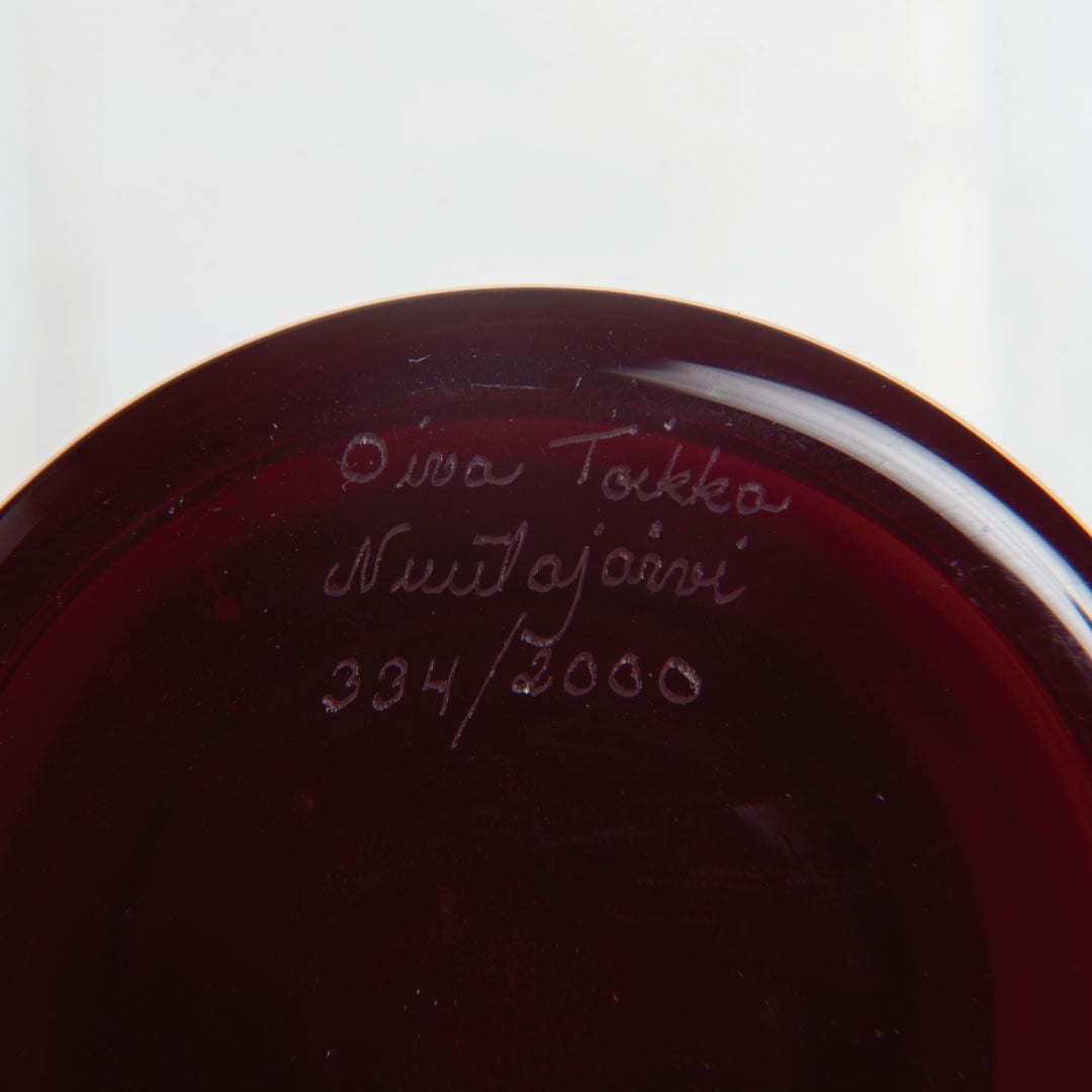 【ヴィンテージ】26 Pro Arte ボトル H29cm レッド（オイバ・トイッカ／Oiva Toikka）