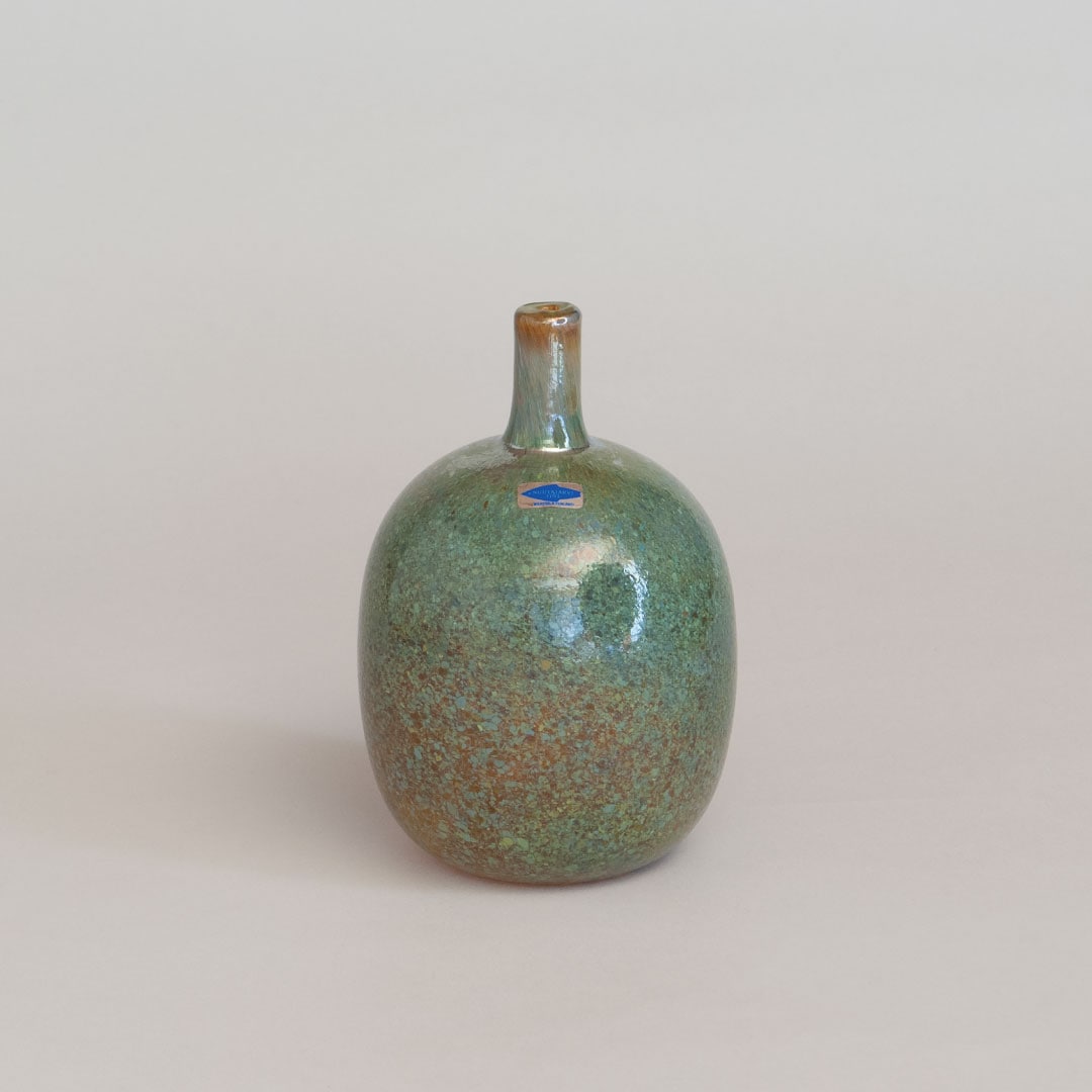 【ヴィンテージ】27 Mansikkapaikka フラワーベース H17cm グリーン（オイバ・トイッカ／Oiva Toikka）