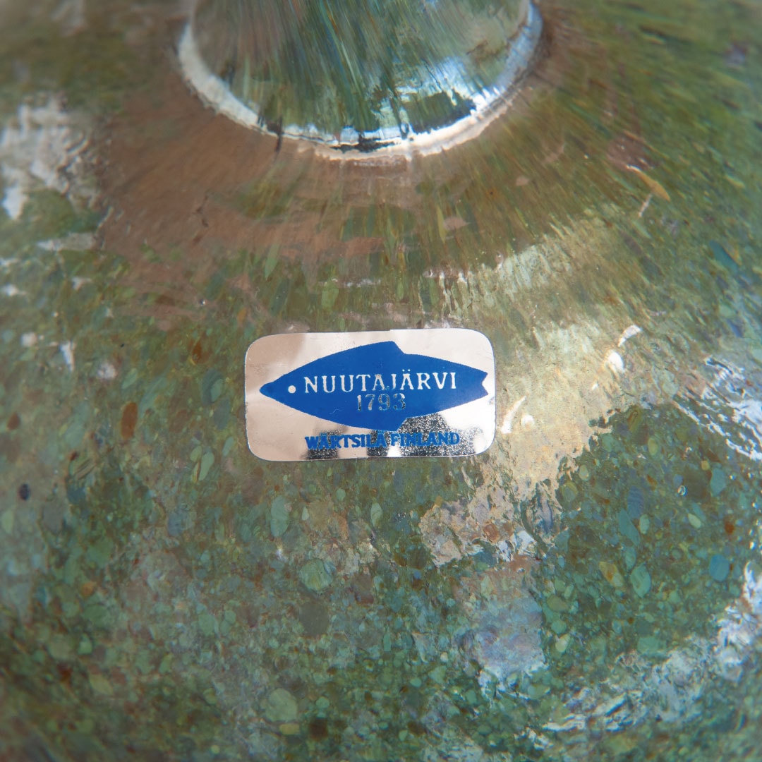 【ヴィンテージ】27 Mansikkapaikka フラワーベース H17cm グリーン（オイバ・トイッカ／Oiva Toikka）