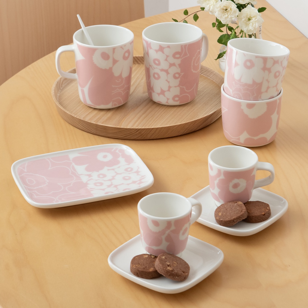 マリメッコ　ウニッコ　ピンク　限定 ウニッコ ピンク×ホワイト（マリメッコ／marimekko） フリーデザイン