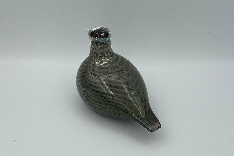 so16Nuutajärvi oiva Long-taled duck 緑 Long-Tailed Duck green & white - Oiva Toikka Nuutajärvi