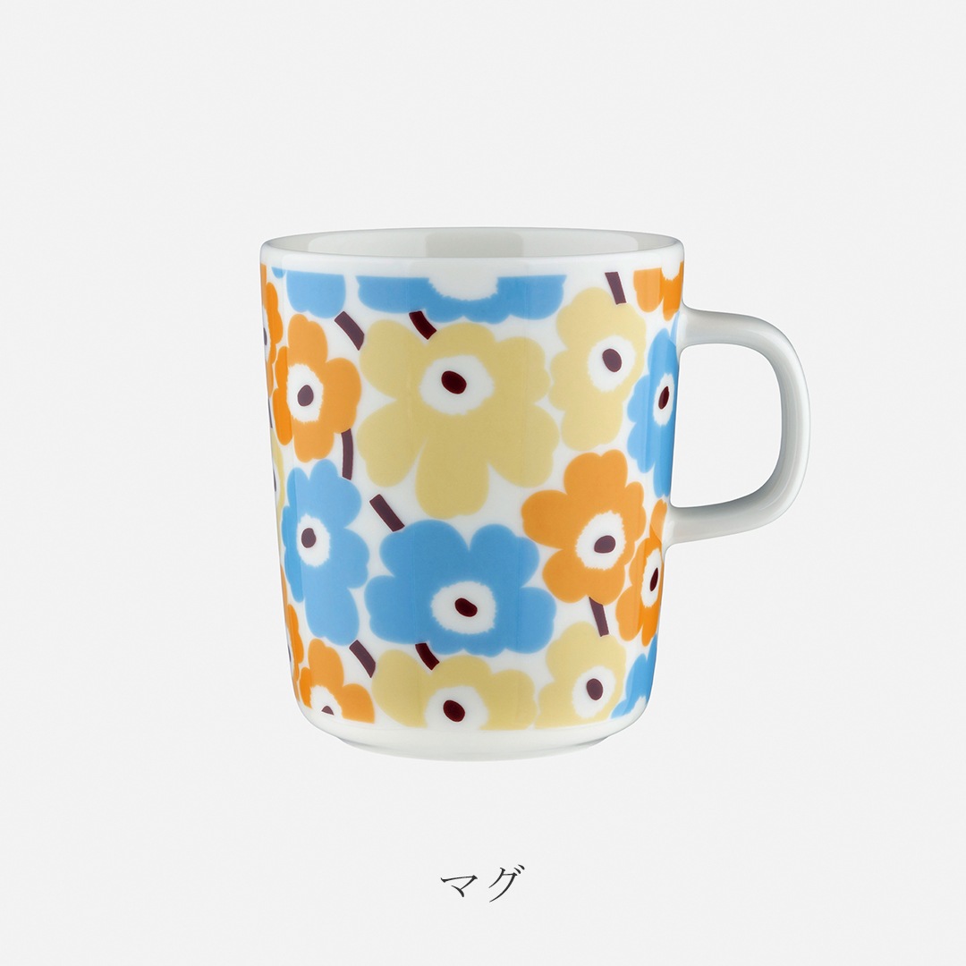 ピックイネン ウニッコ スカイブルー×オレンジ(マリメッコ/marimekko)