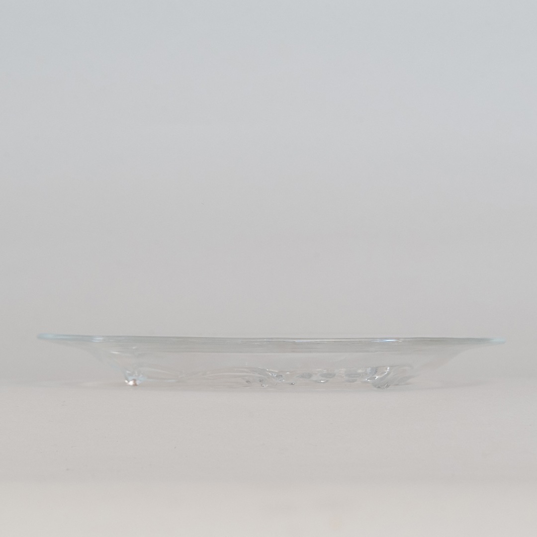 【ヴィンテージ】02 ピオニ／Pioni プレート 21cm クリア（オイバ・トイッカ／Oiva Toikka）