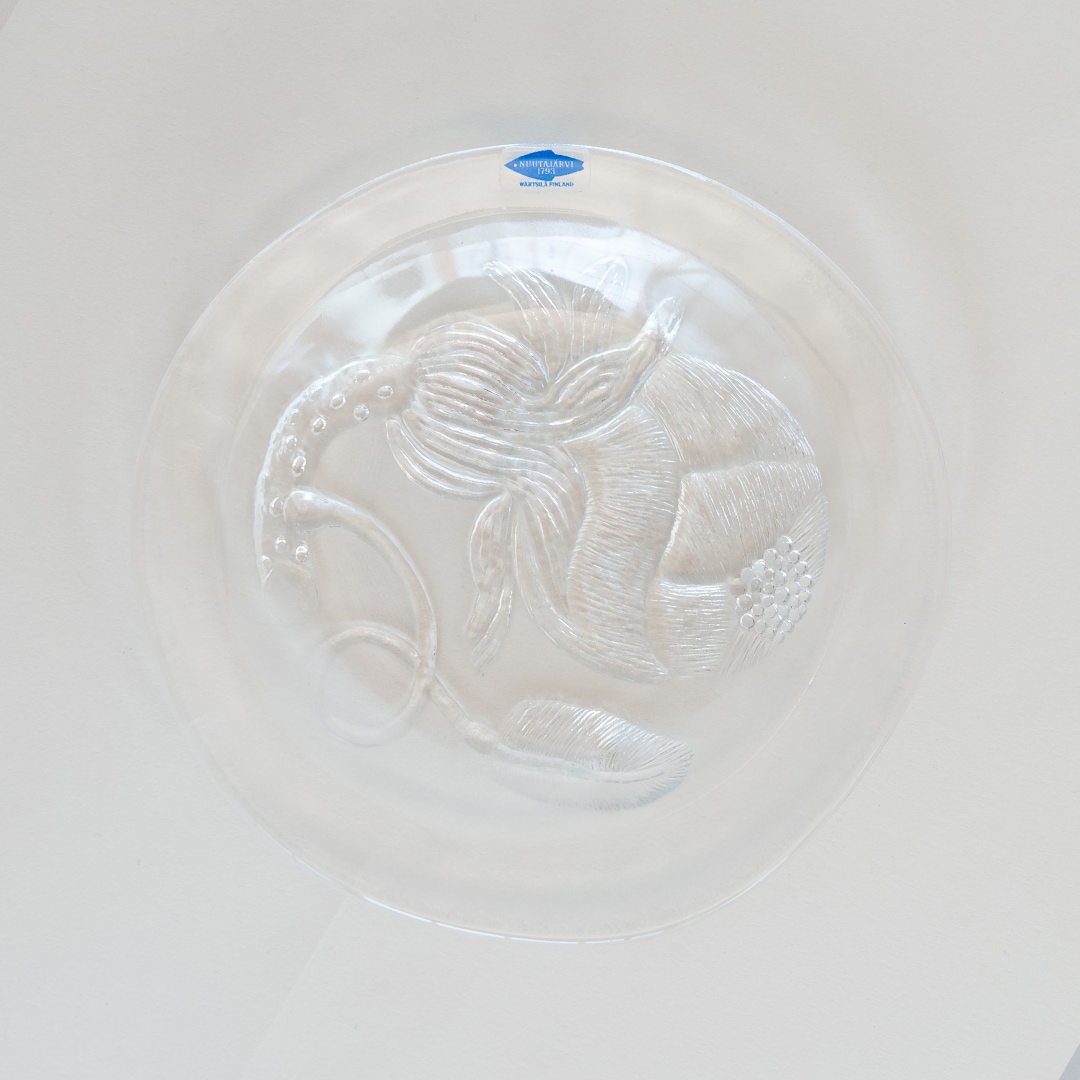 ヴィンテージ】05 ピオニ／Pioni プレート 17cm クリア（オイバ