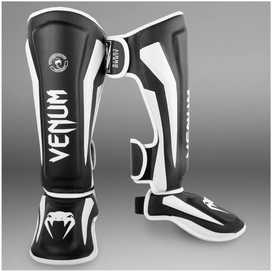 VENUM ヴェナム ELITE STANDUP シンガード - ブラック/ホワイト レガース ベナム VENUM-1394-108