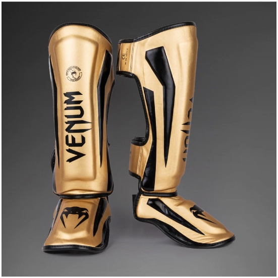 VENUM ヴェナム ELITE STANDUP シンガード - ゴールド/ブラック レガース ベナム VENUM-1394-449