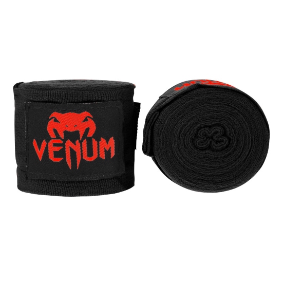 VENUM ヴェナム KONTACT ボクシングハンドラップ - 2.5M ブラック/レッド ベナム VENUM-0430-100