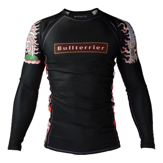 ブルテリア bj-045 BULL TERRIER ラッシュガード Acala2.0 長袖 黒