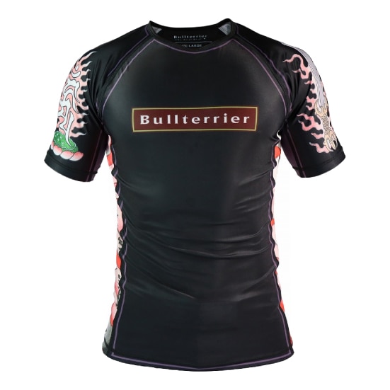 ブルテリア bj-169 BULL TERRIER ラッシュガード Acala2.0 半袖 黒