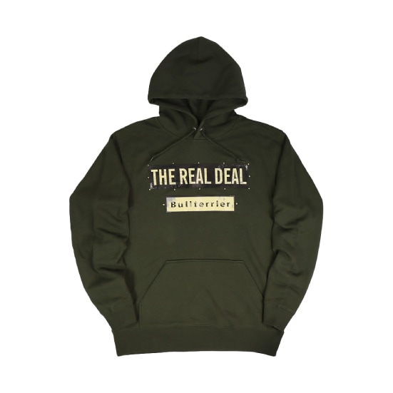 ブルテリア bj-3615 BULL TERRIER フードパーカー Steel Logo アーミー