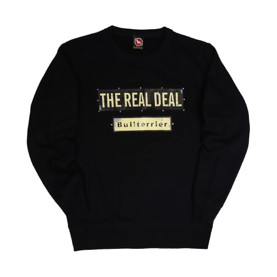 ブルテリア bj-348 BULL TERRIER スウェットトレーナー Steel Logo 黒