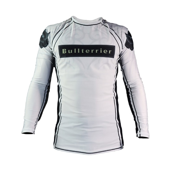 ブルテリア bj-018 BULL TERRIER ラッシュガード Tribal 長袖 白