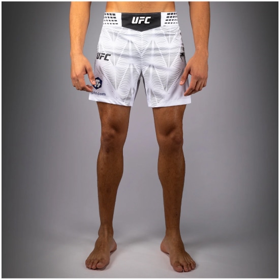 VENUM ヴェナム UFC Zenith by Venum Authentic Fight Night ショートフィットファイトショーツ メンズ - ホワイト ベナム VNMUFC-00481-002