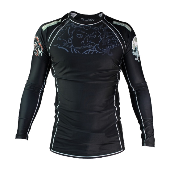 ブルテリア bj-048 BULL TERRIER ラッシュガード Orochimaru 長袖 黒