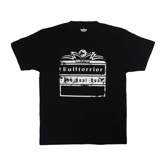 ブルテリア bj-517 BULL TERRIER Tシャツ Born to Fight 黒