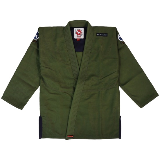 ブルテリア bjk-130 BULL TERRIER 柔術衣 BasicR2 アーミーグリーン