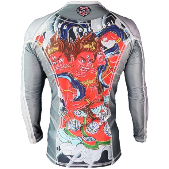 ブルテリア bj-005 BULL TERRIER ラッシュガード Ashura 長袖 白