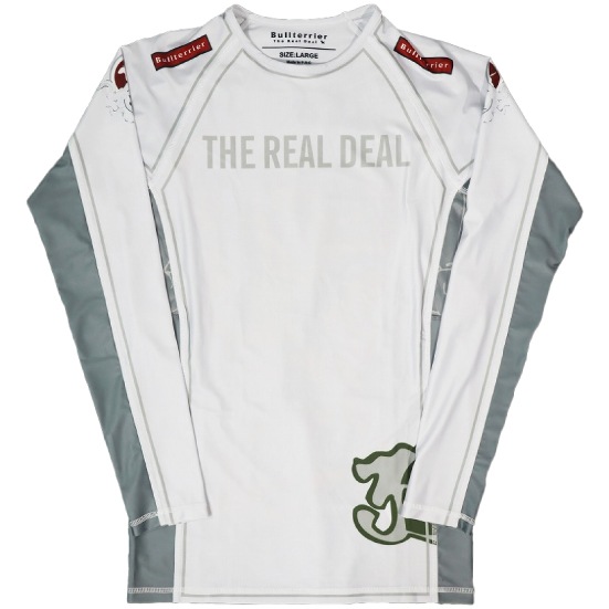ブルテリア bj-005 BULL TERRIER ラッシュガード Ashura 長袖 白