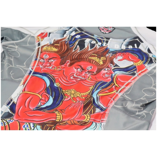 ブルテリア bj-005 BULL TERRIER ラッシュガード Ashura 長袖 白