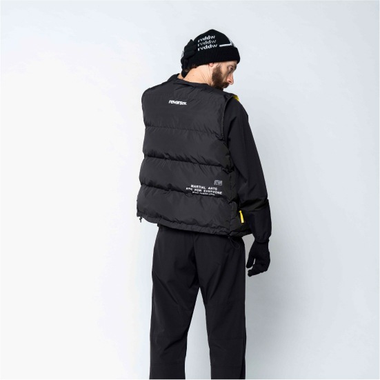 リバーサル reversal REVERSIBLE COLLARLESS PUFF VEST