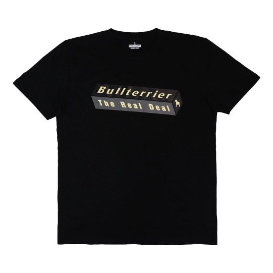 ブルテリア bj-488 BULL TERRIER Tシャツ 3DBOX 黒/グレー