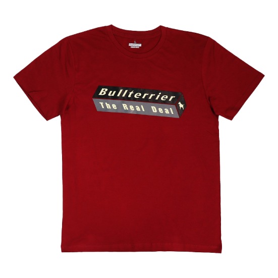 ブルテリア bj-490 BULL TERRIER Tシャツ 3DBOX ワイン