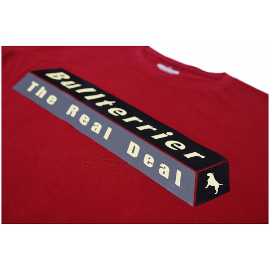 ブルテリア bj-490 BULL TERRIER Tシャツ 3DBOX ワイン