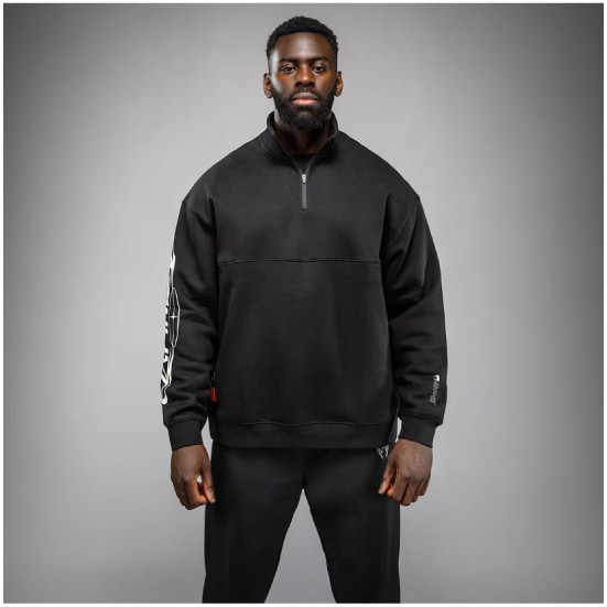 VENUM ヴェナム Eclipse ハーフジップスウェットシャツ - ブラック/アイボリー ベナム VENUM-05737-108