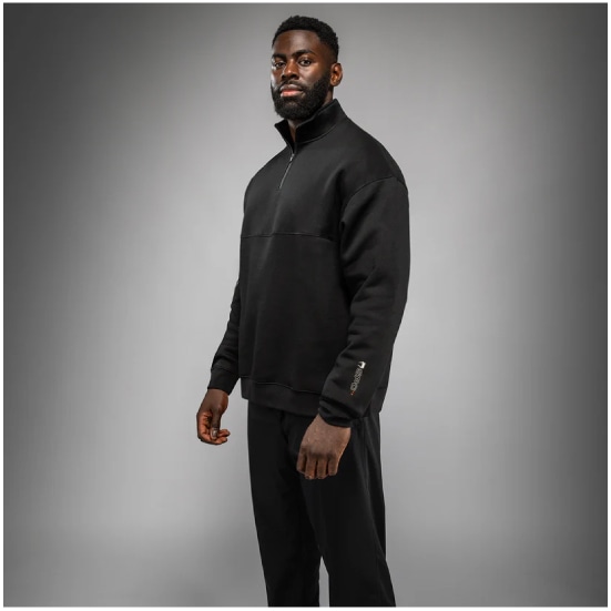 VENUM ヴェナム Eclipse ハーフジップスウェットシャツ - ブラック/アイボリー ベナム VENUM-05737-108