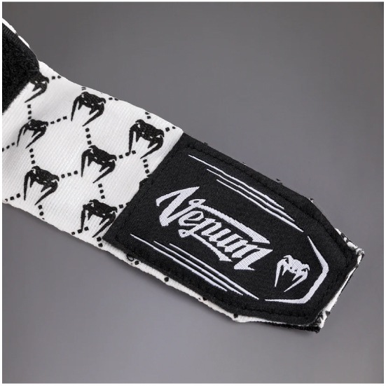 VENUM ヴェナム Monogram ボクシング ハンドラップ - ホワイト/ブラック - 2.5M - バンテージ ベナム VENUM-05401-210-2.5m