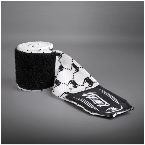 VENUM ヴェナム Monogram ボクシング ハンドラップ - ホワイト/ブラック - 4M - バンテージ ベナム VENUM-05401-210-4m