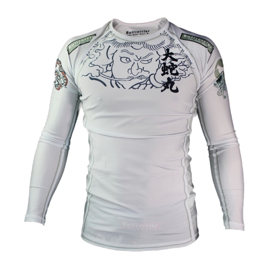 ブルテリア bj-049 BULL TERRIER ラッシュガード Orochimaru 長袖 白