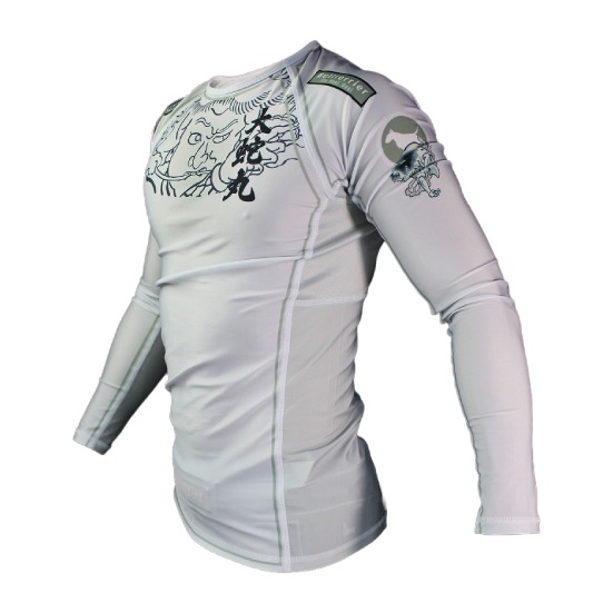 ブルテリア bj-049 BULL TERRIER ラッシュガード Orochimaru 長袖 白