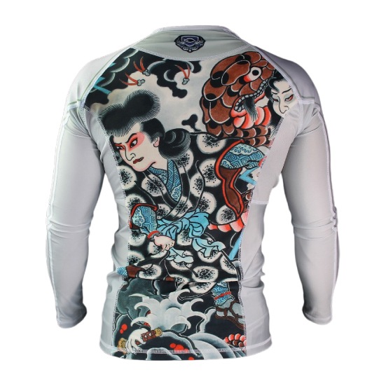 ブルテリア bj-049 BULL TERRIER ラッシュガード Orochimaru 長袖 白