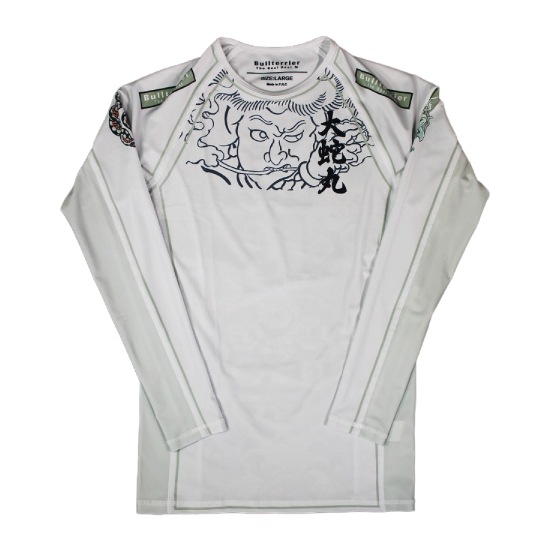 ブルテリア bj-049 BULL TERRIER ラッシュガード Orochimaru 長袖 白