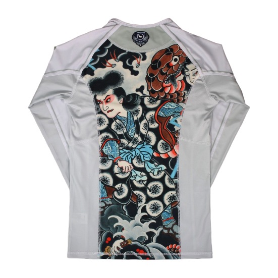 ブルテリア bj-049 BULL TERRIER ラッシュガード Orochimaru 長袖 白