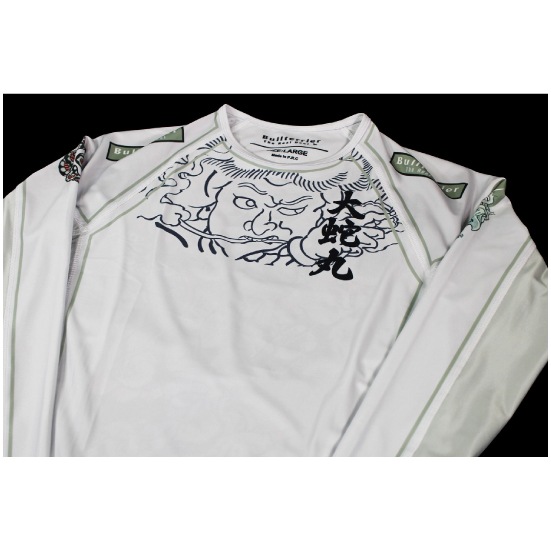 ブルテリア bj-049 BULL TERRIER ラッシュガード Orochimaru 長袖 白