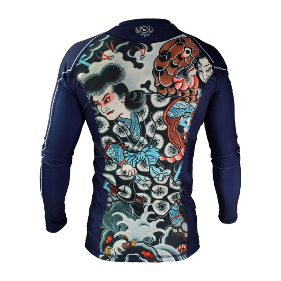 ブルテリア bj-050 BULL TERRIER ラッシュガード Orochimaru 長袖 紺