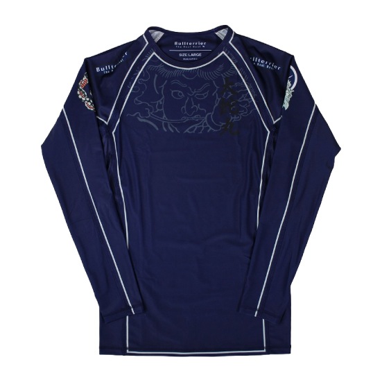 ブルテリア bj-050 BULL TERRIER ラッシュガード Orochimaru 長袖 紺