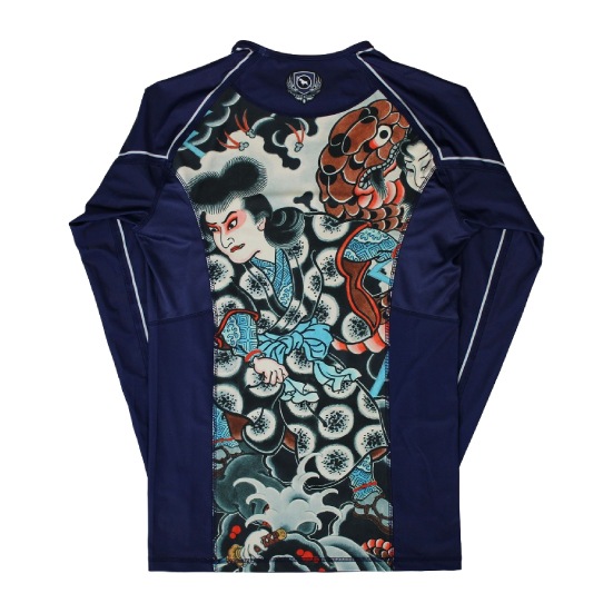 ブルテリア bj-050 BULL TERRIER ラッシュガード Orochimaru 長袖 紺