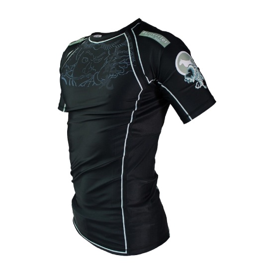 ブルテリア bj-117 BULL TERRIER ラッシュガード Orochimaru 半袖 黒