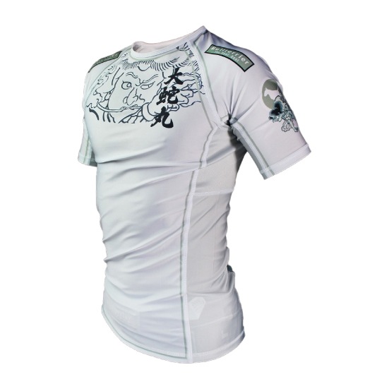 ブルテリア bj-118 BULL TERRIER ラッシュガード Orochimaru 半袖 白