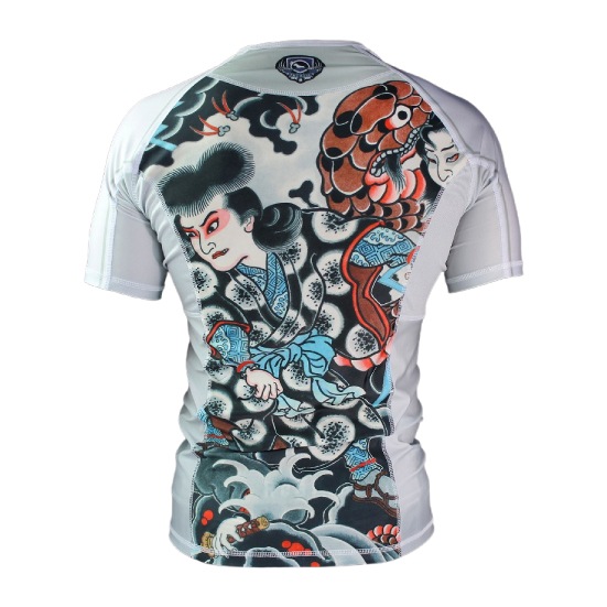 ブルテリア bj-118 BULL TERRIER ラッシュガード Orochimaru 半袖 白