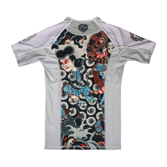 ブルテリア bj-118 BULL TERRIER ラッシュガード Orochimaru 半袖 白