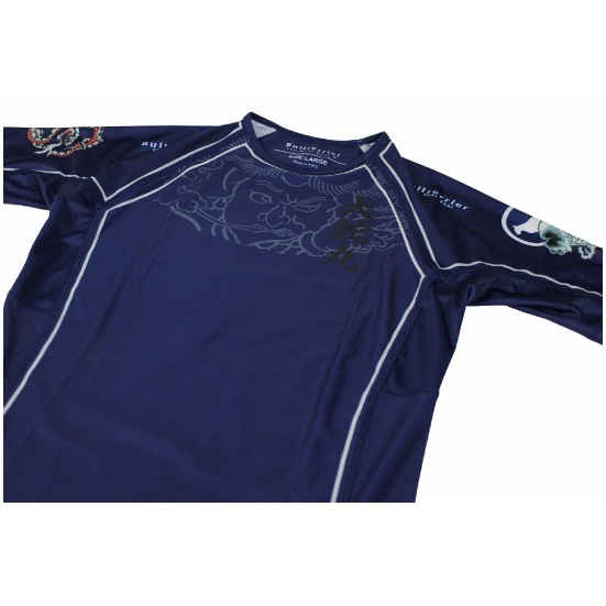 ブルテリア bj-119 BULL TERRIER ラッシュガード Orochimaru 半袖 紺