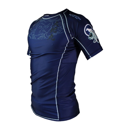 ブルテリア bj-119 BULL TERRIER ラッシュガード Orochimaru 半袖 紺