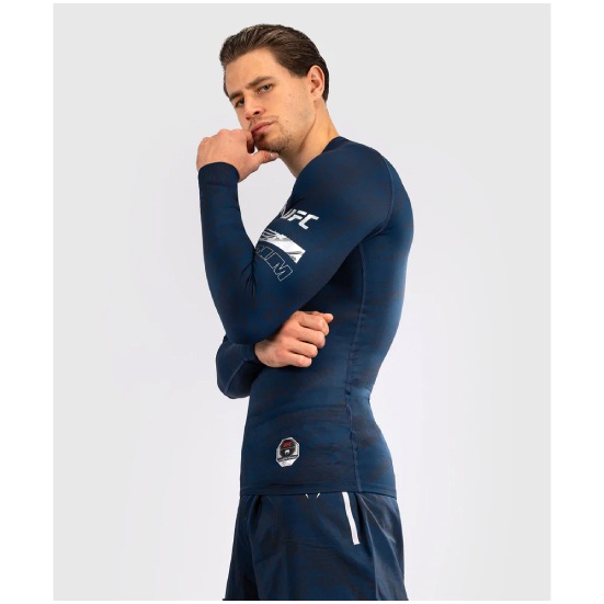 VENUM ヴェナム UFC Fusion by Venum Fight Week ロングスリーブラッシュガード - オーシャニックブルー ベナム VNMUFC-00301-004