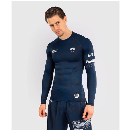 VENUM ヴェナム UFC Fusion by Venum Fight Week ロングスリーブラッシュガード - オーシャニックブルー ベナム VNMUFC-00301-004